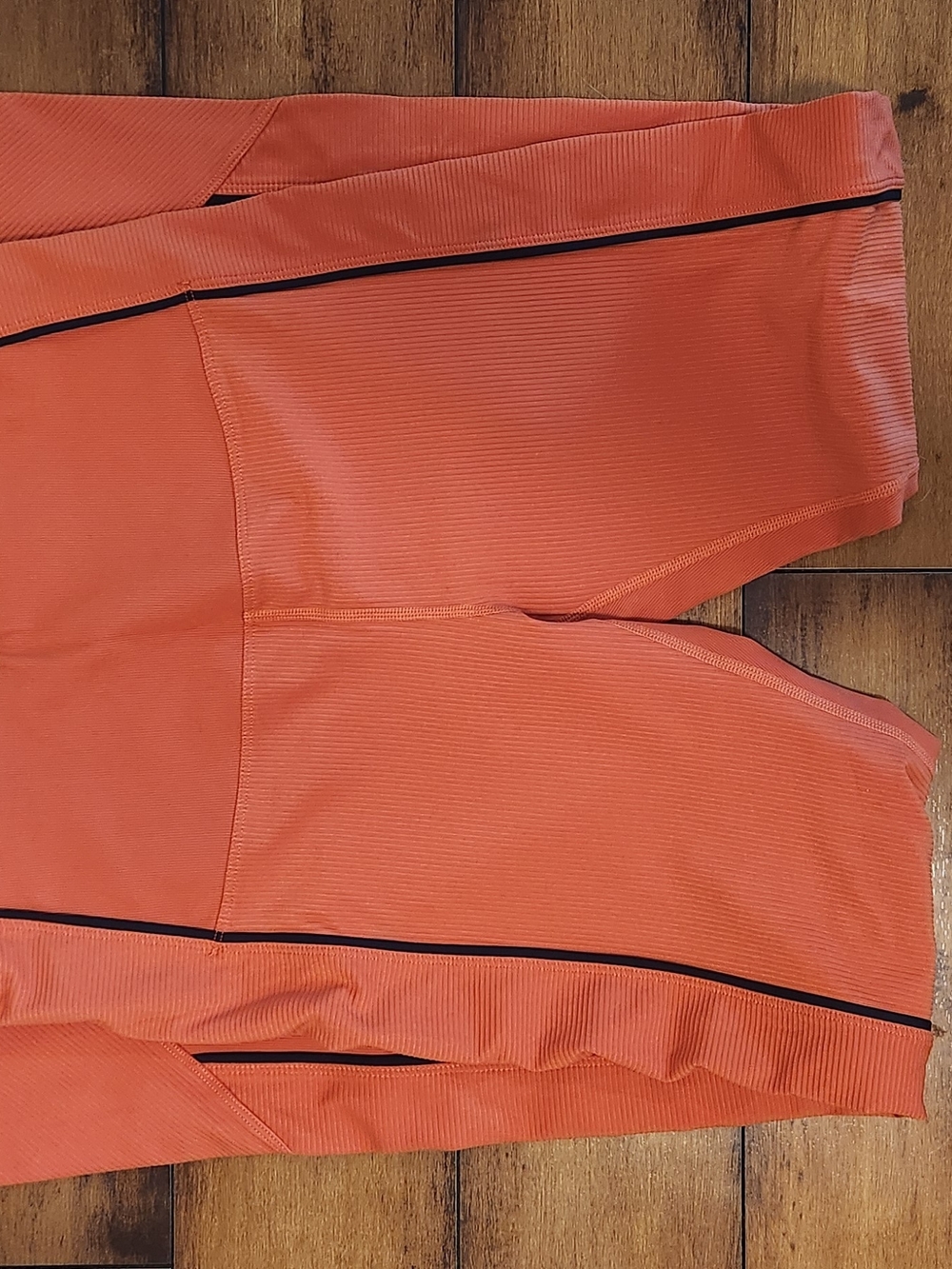 Zyia Burnt Orange Ribbed premium 7/8 leggings - Picture 3 of 5
